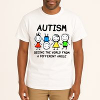 Autism Seeing The World From A Different Angle Autism Gifts Tall T-Shirt