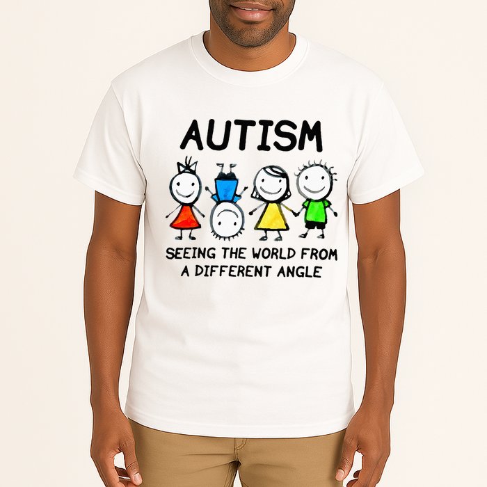Autism Seeing The World From A Different Angle Autism Gifts Tall T-Shirt