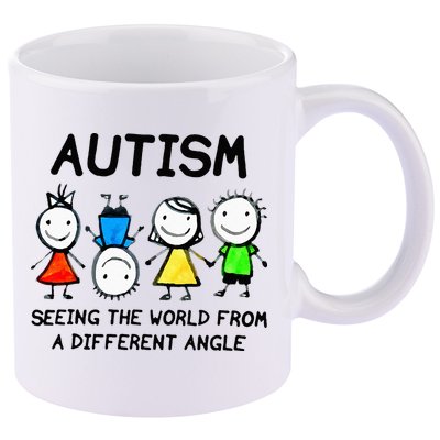 Autism Seeing The World From A Different Angle Autism Gifts 11oz C Handle Ceramic Mug