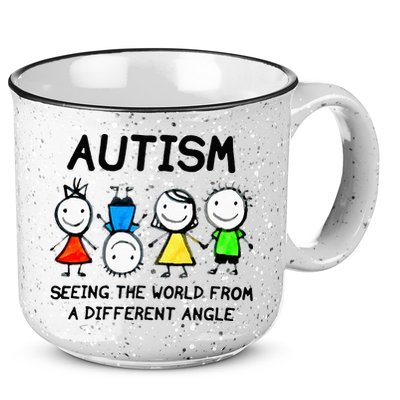 Autism Seeing The World From A Different Angle Autism Gifts 15oz Campfire Ceramic Mug