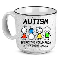 Autism Seeing The World From A Different Angle Autism Gifts 15oz Campfire Ceramic Mug