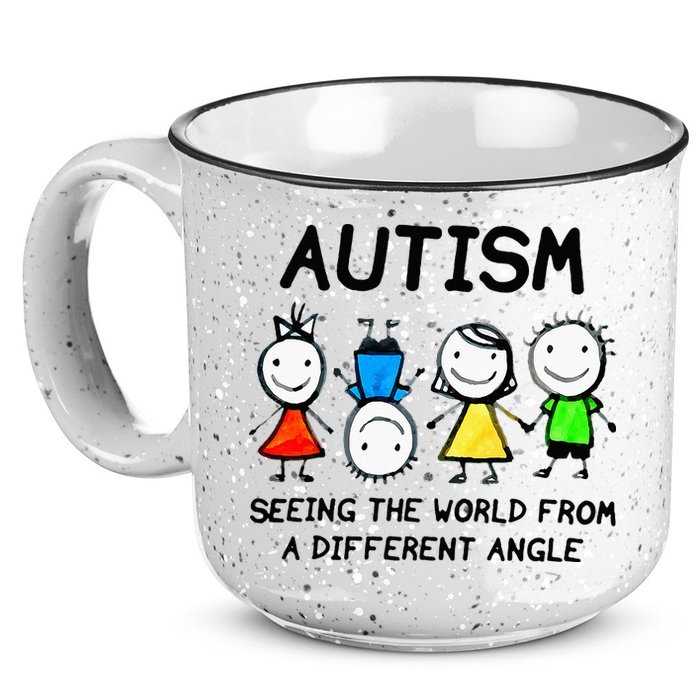 Autism Seeing The World From A Different Angle Autism Gifts 15oz Campfire Ceramic Mug