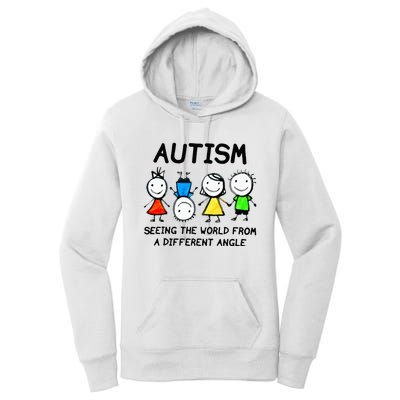 Autism Seeing The World From A Different Angle Autism Gifts Women's Pullover Hoodie