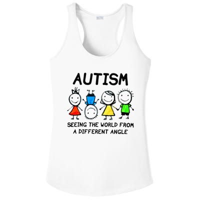 Autism Seeing The World From A Different Angle Autism Gifts Ladies PosiCharge Competitor Racerback Tank