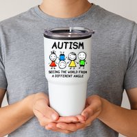 Autism Seeing The World From A Different Angle Autism Gifts Tumbler