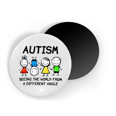 Autism Seeing The World From A Different Angle Autism Gifts Magnet