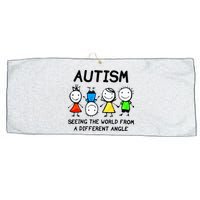 Autism Seeing The World From A Different Angle Autism Gifts Large Microfiber Waffle Golf Towel