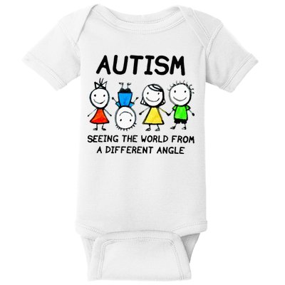 Autism Seeing The World From A Different Angle Autism Gifts Baby Bodysuit