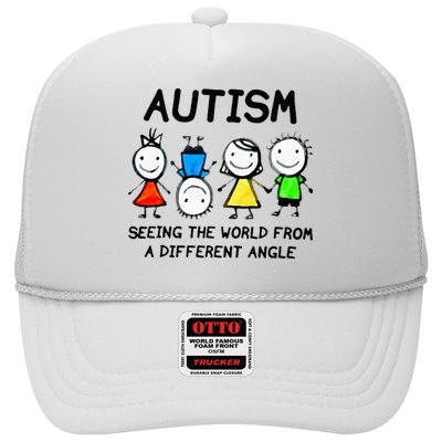 Autism Seeing The World From A Different Angle Autism Gifts Trucker Hat