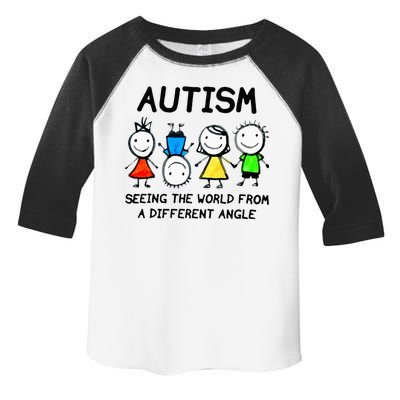 Autism Seeing The World From A Different Angle Autism Gifts Toddler Fine Jersey T-Shirt