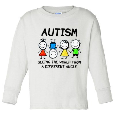 Autism Seeing The World From A Different Angle Autism Gifts Toddler Long Sleeve Shirt