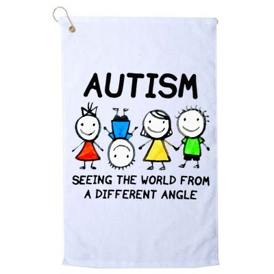 Autism Seeing The World From A Different Angle Autism Gifts Golf Towel