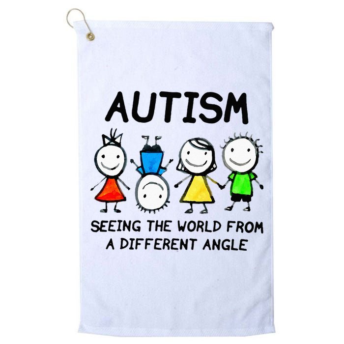 Autism Seeing The World From A Different Angle Autism Gifts Golf Towel