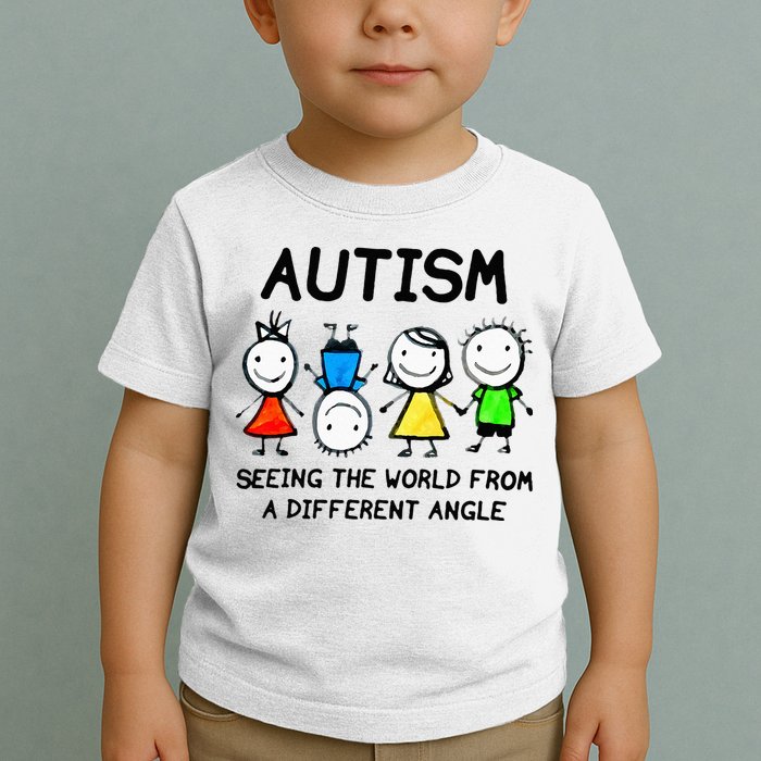 Autism Seeing The World From A Different Angle Autism Gifts Toddler T-Shirt
