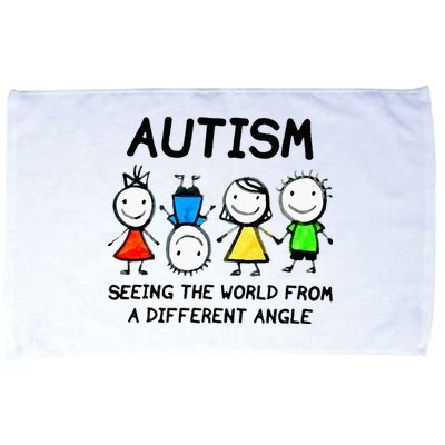 Autism Seeing The World From A Different Angle Autism Gifts Microfiber Hand Towel