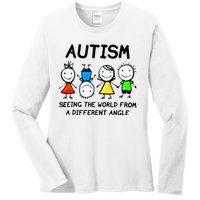 Autism Seeing The World From A Different Angle Autism Gifts Ladies Long Sleeve Shirt