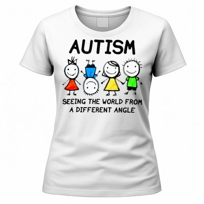 Autism Seeing The World From A Different Angle Autism Gifts Women's T-Shirt