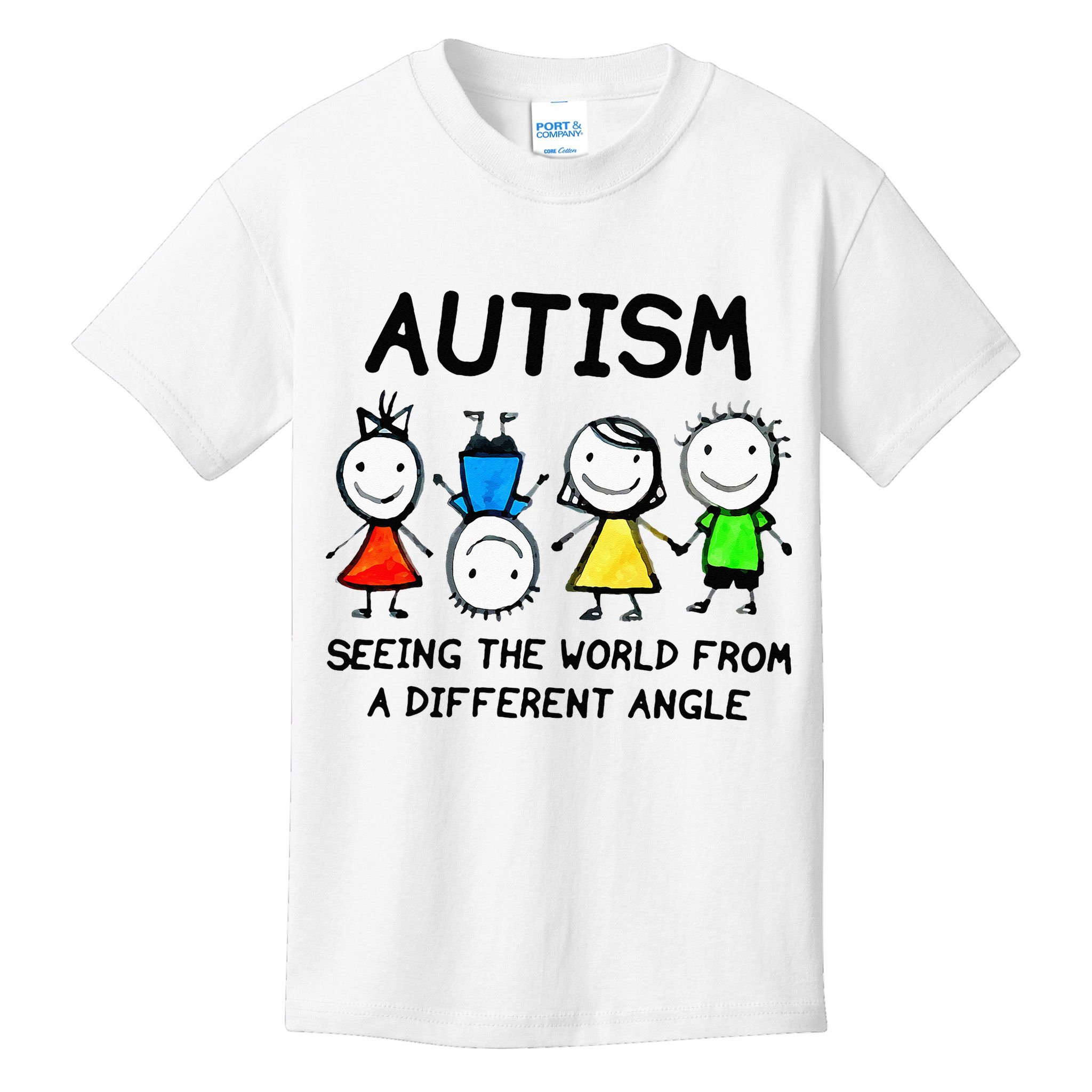 Autism Seeing The World From A Different Angle Autism Gifts Kids T-Shirt