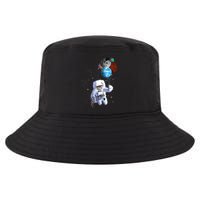 Astro Cat With Planet Balloons Cool Comfort Performance Bucket Hat