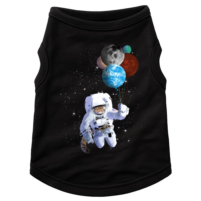 Astro Cat With Planet Balloons Doggie Tank