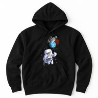 Astro Cat With Planet Balloons Hoodie