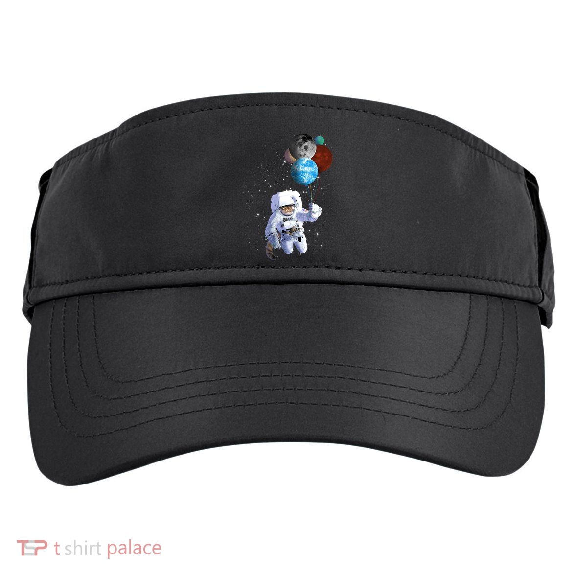 Astro Cat With Planet Balloons Adult Drive Performance Visor