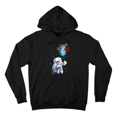 Astro Cat With Planet Balloons Tall Hoodie
