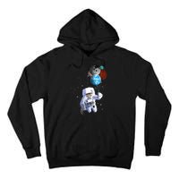 Astro Cat With Planet Balloons Tall Hoodie
