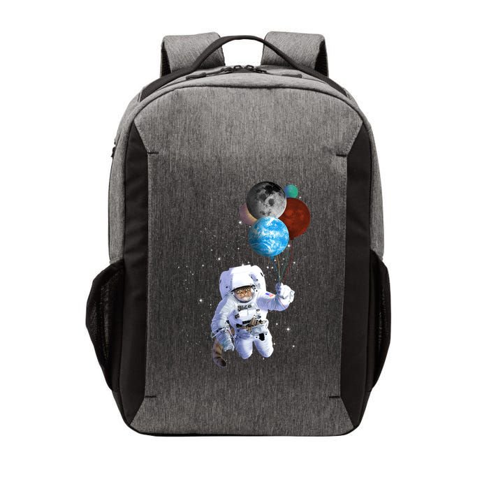Astro Cat With Planet Balloons Vector Backpack