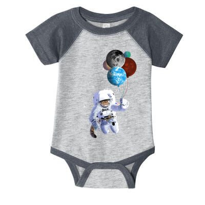Astro Cat With Planet Balloons Infant Baby Jersey Bodysuit