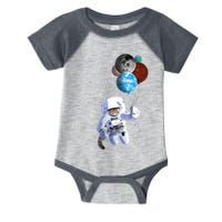 Astro Cat With Planet Balloons Infant Baby Jersey Bodysuit