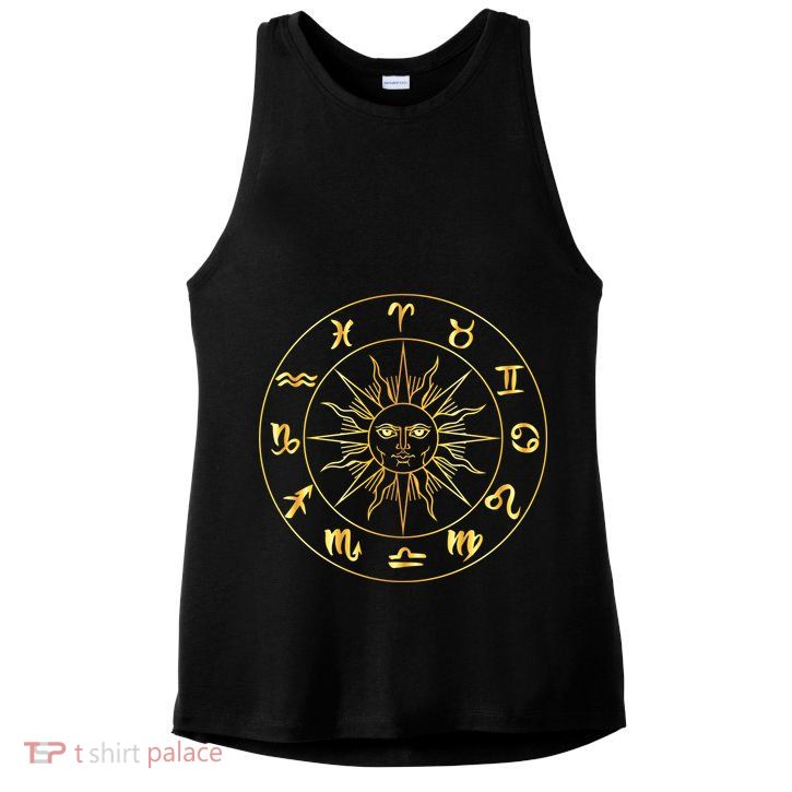 Astrology - Collection of hand drawn zodiac signs Ladies PosiCharge Tri-Blend Wicking Tank