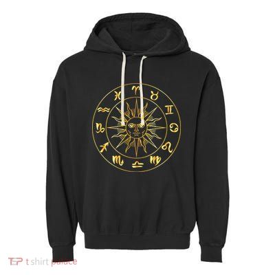 Astrology - Collection of hand drawn zodiac signs Garment-Dyed Fleece Hoodie