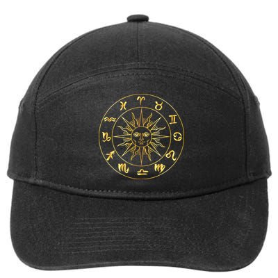 Astrology - Collection of hand drawn zodiac signs 7-Panel Snapback Hat