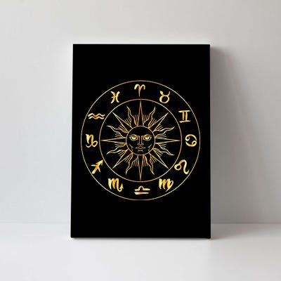 Astrology - Collection of hand drawn zodiac signs Canvas