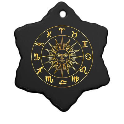 Astrology - Collection of hand drawn zodiac signs Ceramic Star Ornament