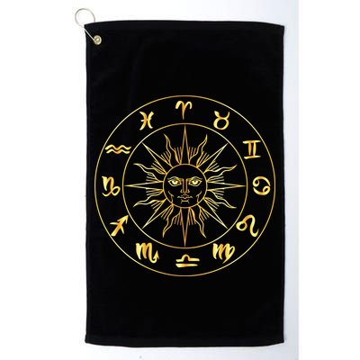 Astrology - Collection of hand drawn zodiac signs Golf Towel