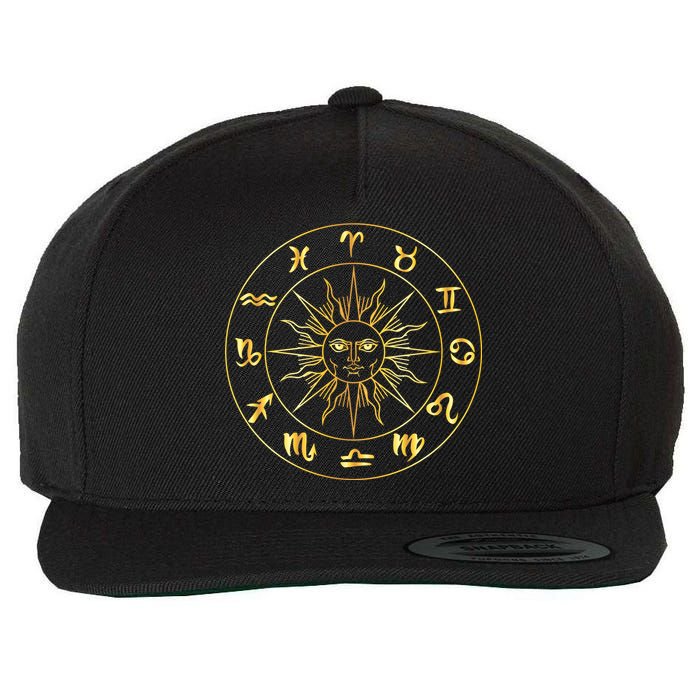 Astrology - Collection of hand drawn zodiac signs Wool Snapback Cap