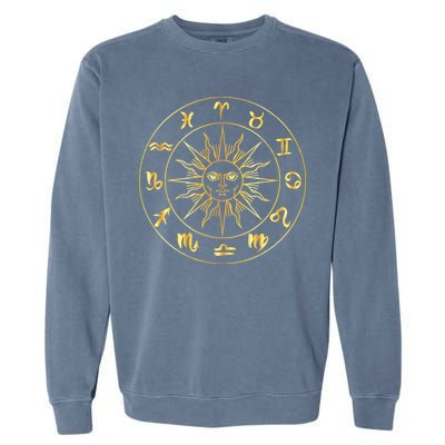 Astrology - Collection of hand drawn zodiac signs Garment-Dyed Sweatshirt