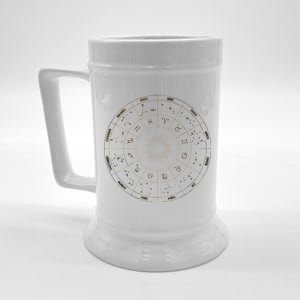 Astrology - Zodiac circle with astrology sings  Beer Stein