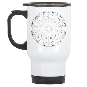 Astrology - Zodiac circle with astrology sings  Stainless Steel Travel Mug