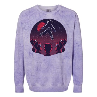 Astronaut Alien Colorblast Crewneck Sweatshirt