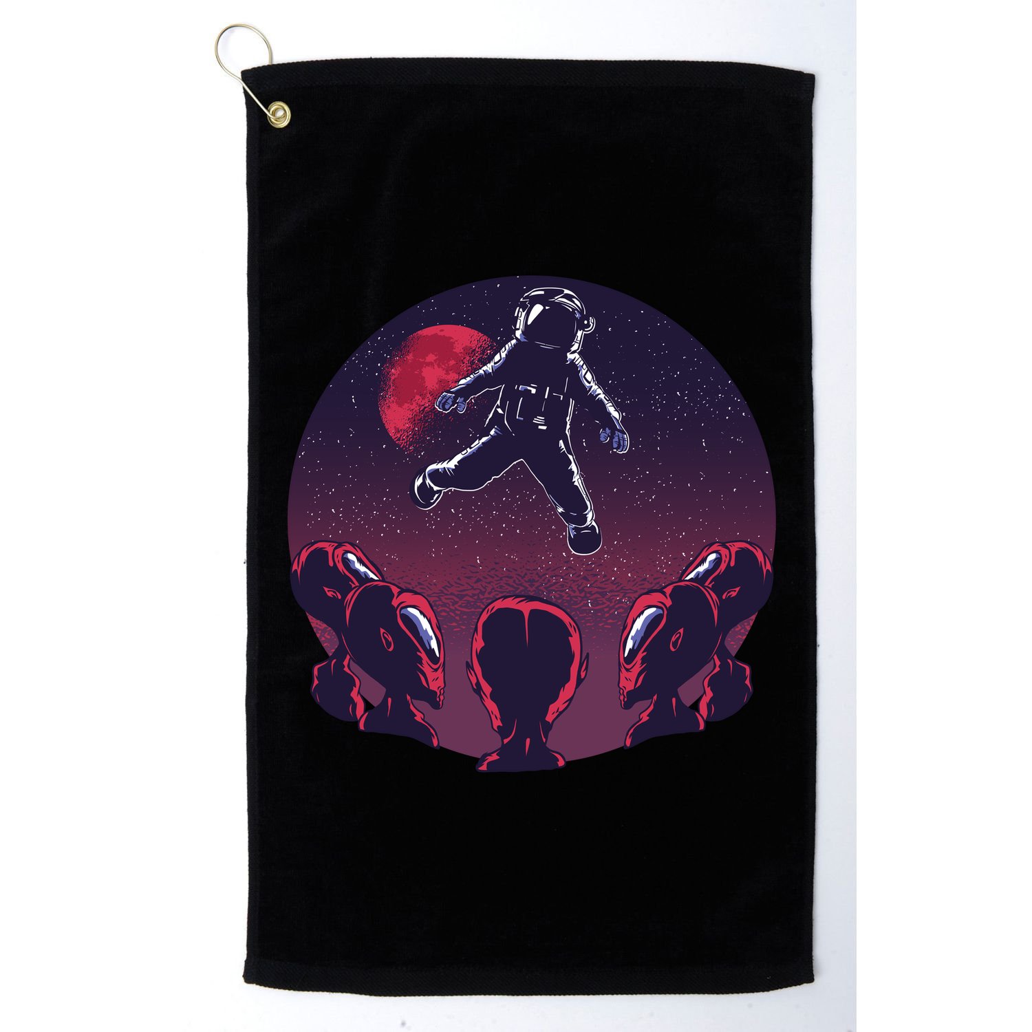 Astronaut Alien Golf Towel