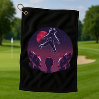 Astronaut Alien Golf Towel