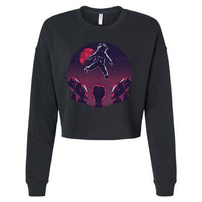 Astronaut Alien Cropped Pullover Crew