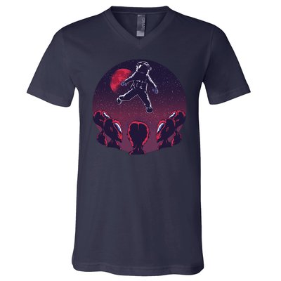 Astronaut Alien V-Neck T-Shirt