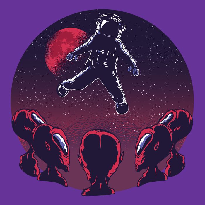 Astronaut Alien Magnet