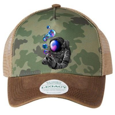 Astronaut Blowing Space Bubbles Legacy Tie Dye Trucker Hat