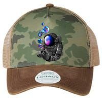 Astronaut Blowing Space Bubbles Legacy Tie Dye Trucker Hat