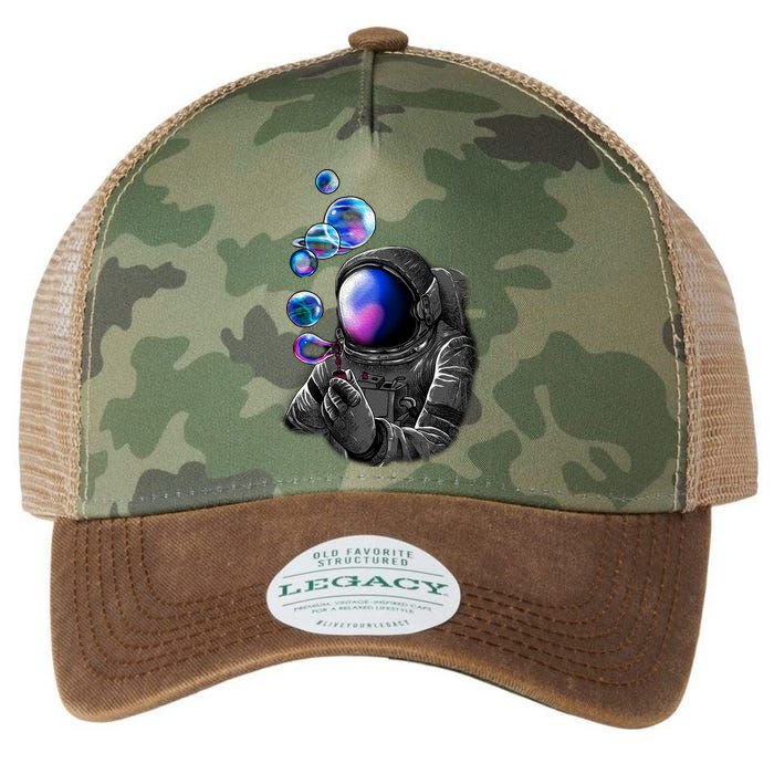 Astronaut Blowing Space Bubbles Legacy Tie Dye Trucker Hat